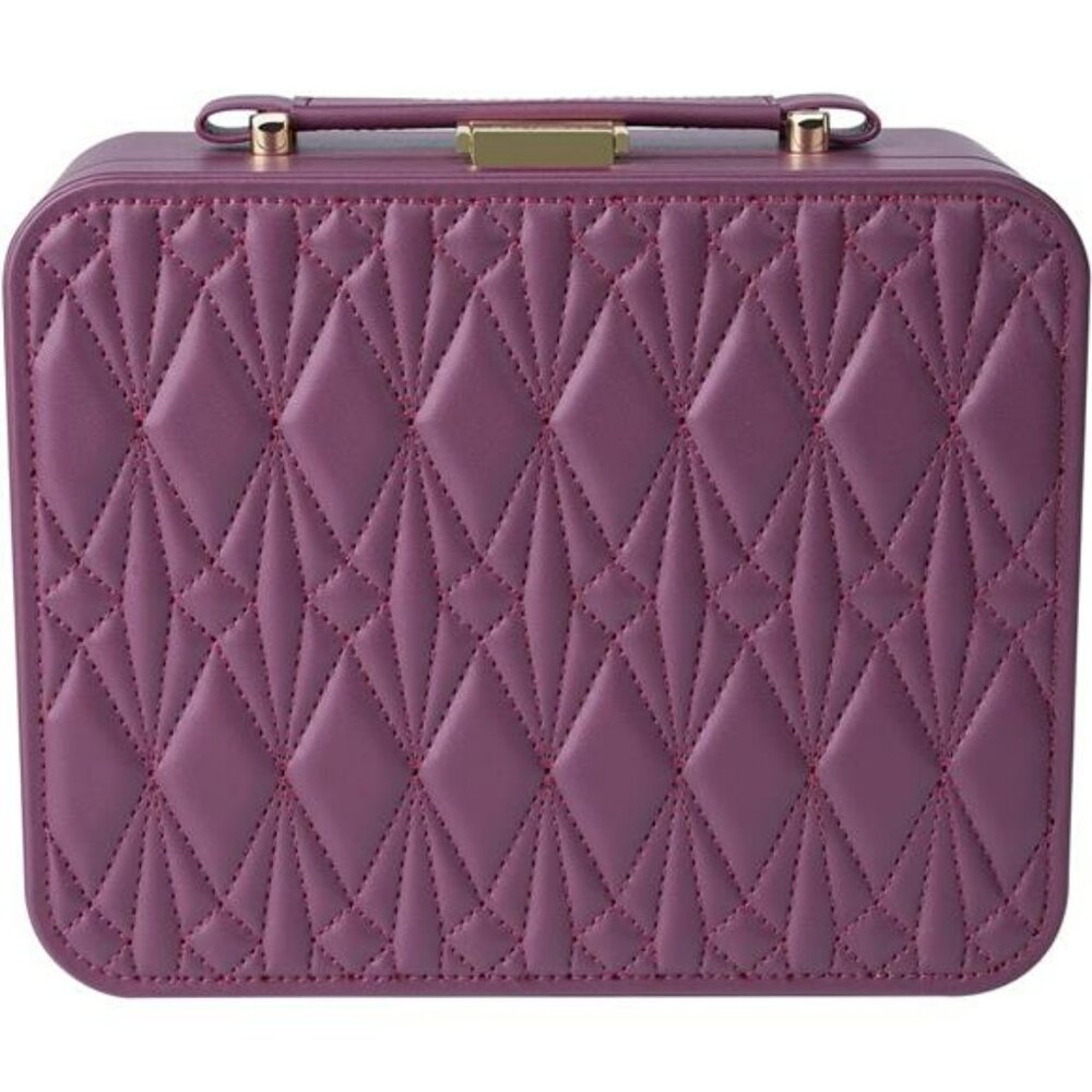 Large Travel Jewelry Box Organizer Case with Handle for Rings Earrings Necklaces